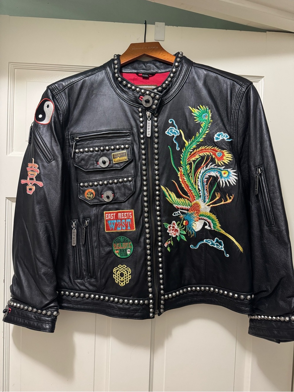 Double D Ranch RARE East Meets West Motorcycle Jacket Sz. Large